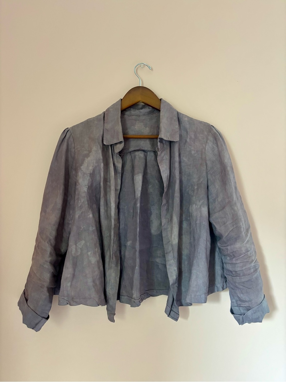 STATE THE LABEL Overdyed Linen Swing Jacket Sample